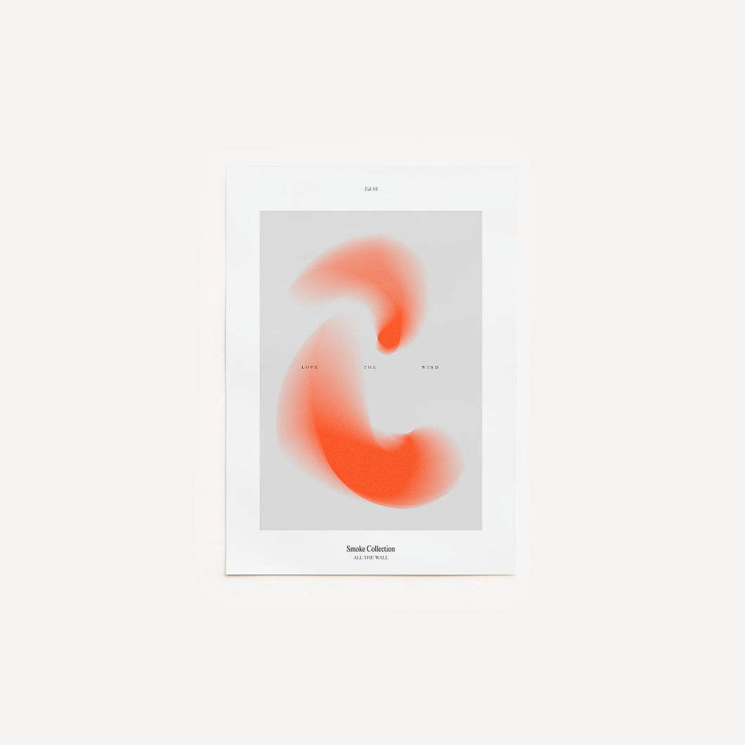 Cuadro decorativo para pared - Orange Smoke II 47 x 67 cm Poster sin enmarcar - All The Wall